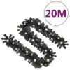  fekete karácsonyi füzér LED-es izzókkal 20 m