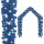  kék karácsonyi füzér LED-es izzókkal 20 m