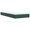  sötétzöld bársony rugós ágy matraccal 100 x 200 cm