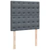  sötétszürke bársony rugós ágy matraccal 100 x 200 cm