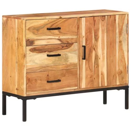  tömör akácfa tálalószekrény 88 x 30 x 73 cm