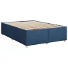  kék szövet rugós ágy matraccal 140 x 200 cm