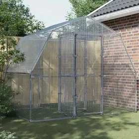  ezüst horganyzott acél madárketrec ajtóval