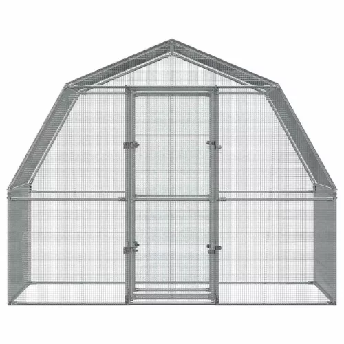  ezüst horganyzott acél madárketrec ajtóval