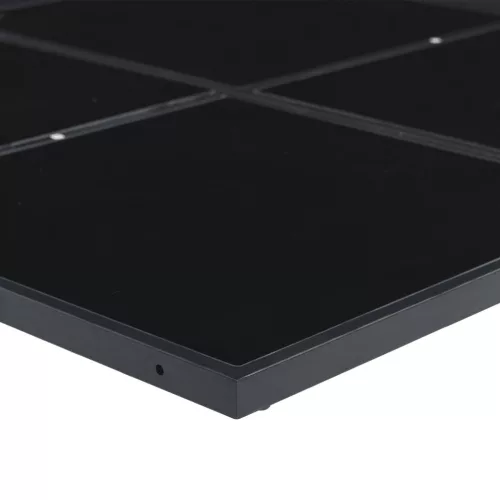  7 részes fekete polyrattan kerti étkezőgarnitúra párnával