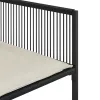  11 részes fekete polyrattan kerti étkezőgarnitúra párnákkal
