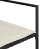  13 részes fekete polyrattan kerti ülőgarnitúra párnákkal
