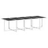 15 részes fehér textilén kerti étkezőgarnitúra párnákkal