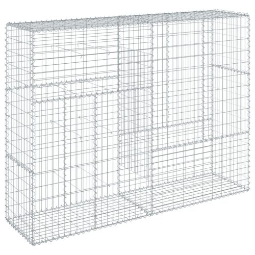  horganyzott vas gabion kosár fedéllel 200 x 50 x 150 cm