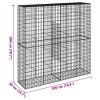  horganyzott vas gabion kosár fedéllel 200 x 50 x 200 cm