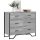  szürke sonoma színű szerelt fa komód 91 x 35,5 x 74,5 cm