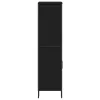  fekete szerelt fa magasszekrény 79,5 x 35,5 x 137,5 cm