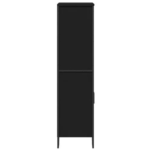  fekete szerelt fa magasszekrény 79,5 x 35,5 x 137,5 cm