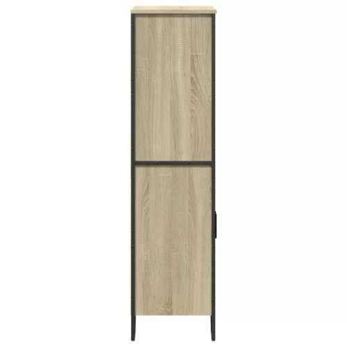  sonoma tölgy színű szerelt fa magasszekrény 79,5x35,5x137,5 cm