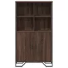  barna tölgy színű szerelt fa magasszekrény 79,5x35,5x137,5 cm