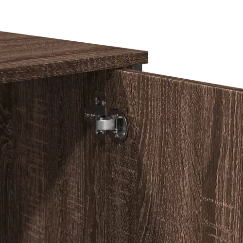  barna tölgy színű szerelt fa magasszekrény 79,5x35,5x137,5 cm