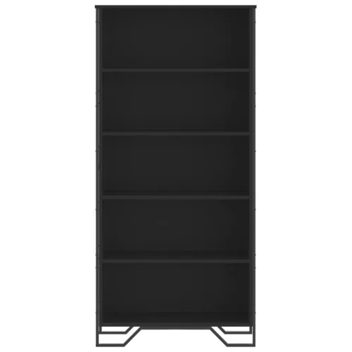  fekete szerelt fa könyvszekrény 80 x 31 x 169 cm