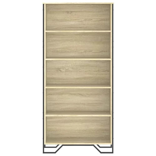  sonoma tölgy színű szerelt fa könyvszekrény 80 x 31 x 169 cm