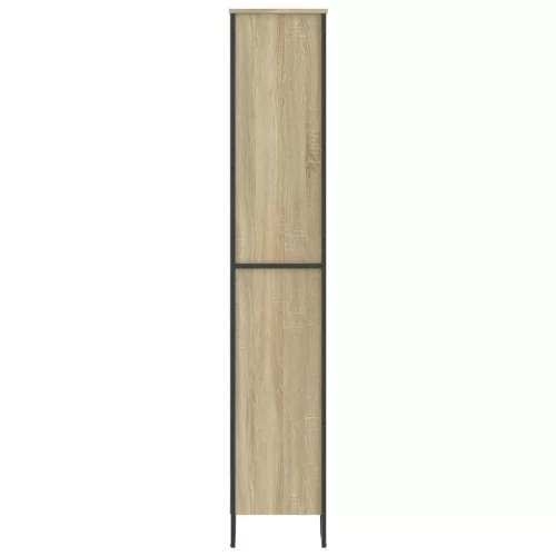  sonoma tölgy színű szerelt fa könyvszekrény 80 x 31 x 169 cm