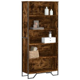    füstös tölgy színű szerelt fa könyvszekrény 80 x 31 x 169 cm