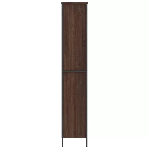  barna tölgy színű szerelt fa könyvszekrény 80 x 31 x 169 cm