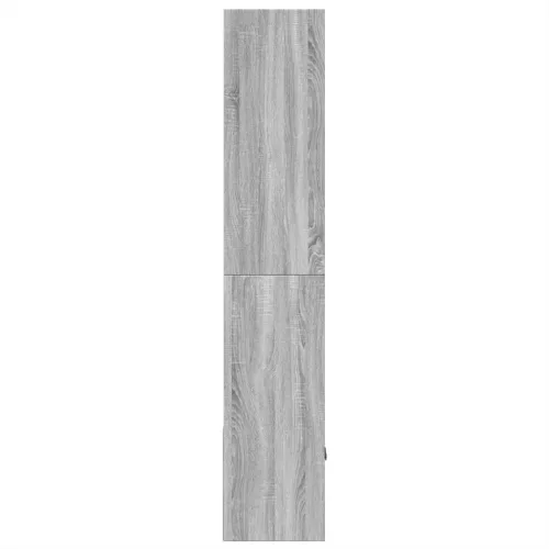  szürke sonoma színű szerelt fa könyvespolc 70 x 36 x 189 cm