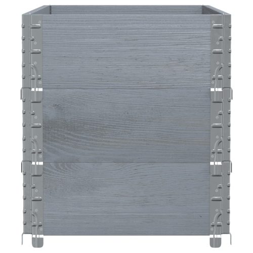  3 db szürke tömör fenyőfa raklapmagasító 100 x 50 cm