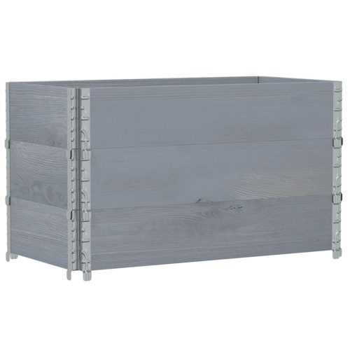  3 db szürke tömör fenyőfa raklapmagasító 100 x 50 cm