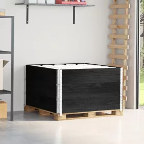  3 db fekete tömör fenyőfa raklapmagasító 100 x 100 cm