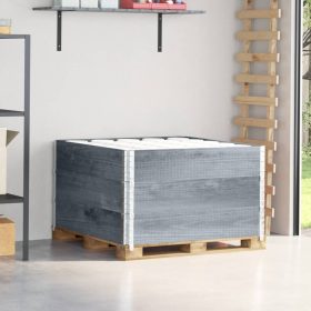  3 db szürke tömör fenyőfa raklapmagasító 100 x 100 cm