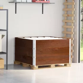  3 db barna tömör fenyőfa raklapmagasító 100 x 100 cm