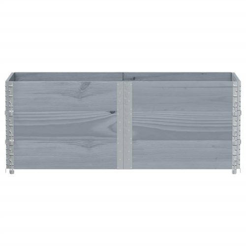  3 db szürke tömör fenyőfa raklapmagasító 150 x 50 cm