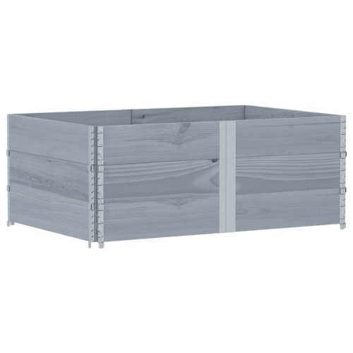  3 db szürke tömör fenyőfa raklapmagasító 150 x 100 cm