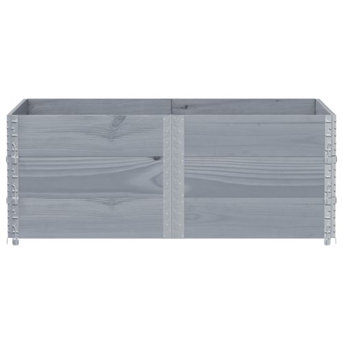  3 db szürke tömör fenyőfa raklapmagasító 150 x 100 cm