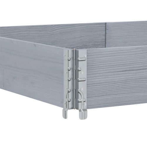  3 db szürke tömör fenyőfa raklapmagasító 150 x 100 cm