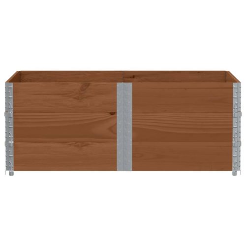  3 db barna tömör fenyőfa raklapmagasító 150 x 100 cm