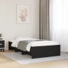  fekete szerelt fa ágykeret 100 x 200 cm