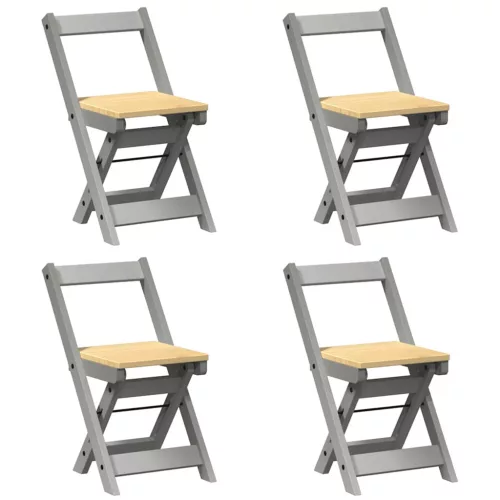  Corona 5 részes összecsukható szürke fenyő étkezőgarnitúra