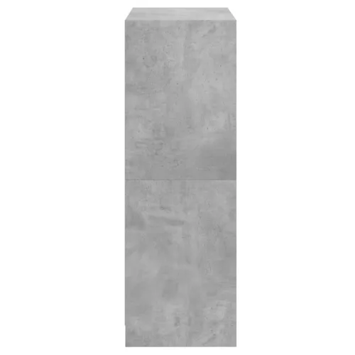  betonszürke szerelt fa magasszekrény ajtókkal 68 x 37 x 109 cm