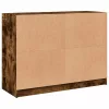  füstös tölgy színű szerelt fa tálalószekrény 102x37x75,5 cm