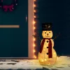  dekoratív luxus szövet karácsonyi LED-es hóember figura 60 cm