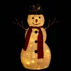  dekoratív luxus szövet karácsonyi LED-es hóember figura 60 cm