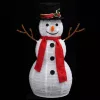  dekoratív luxus szövet karácsonyi LED-es hóember figura 60 cm
