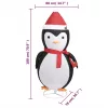  dekoratív luxus szövet karácsonyi LED-es hópingvinfigura 180 cm