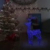  akril karácsonyi rénszarvas dekoráció 90 LED-del 60x16x100 cm