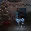  hideg fehér rénszarvasos karácsonyi dísz 140 LED-del 120 cm