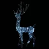  hideg fehér rénszarvasos karácsonyi dísz 140 LED-del 120 cm
