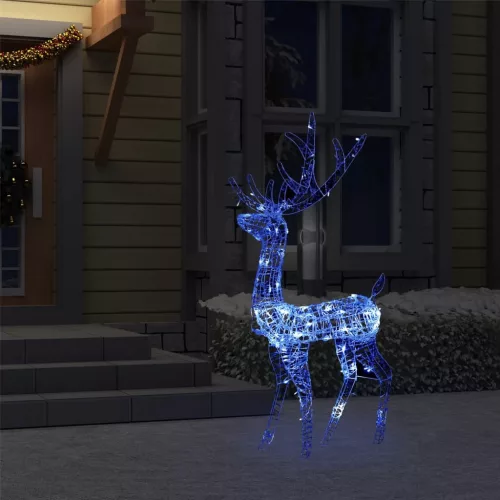  kék akril rénszarvasos karácsonyi dekoráció 140 LED-del 120 cm