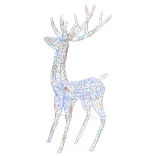 színes XXL akril karácsonyi rénszarvas 250 LED-del 180 cm