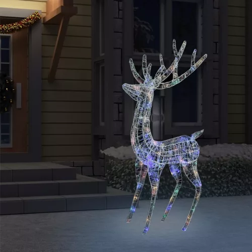  színes XXL akril karácsonyi rénszarvas 250 LED-del 180 cm